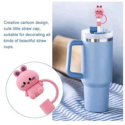 Cute Silicone Straw Cover Cap For Stanley Tumbler