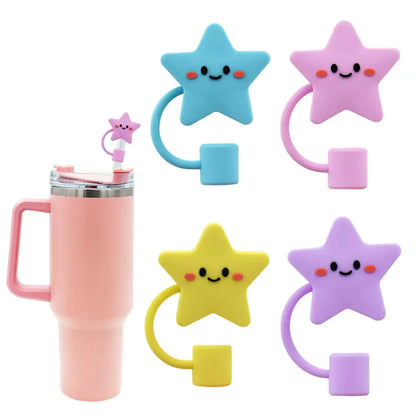 Cute Silicone Straw Cover Cap For Stanley Tumbler