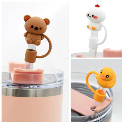 Cute Silicone Straw Cover Cap For Stanley Tumbler