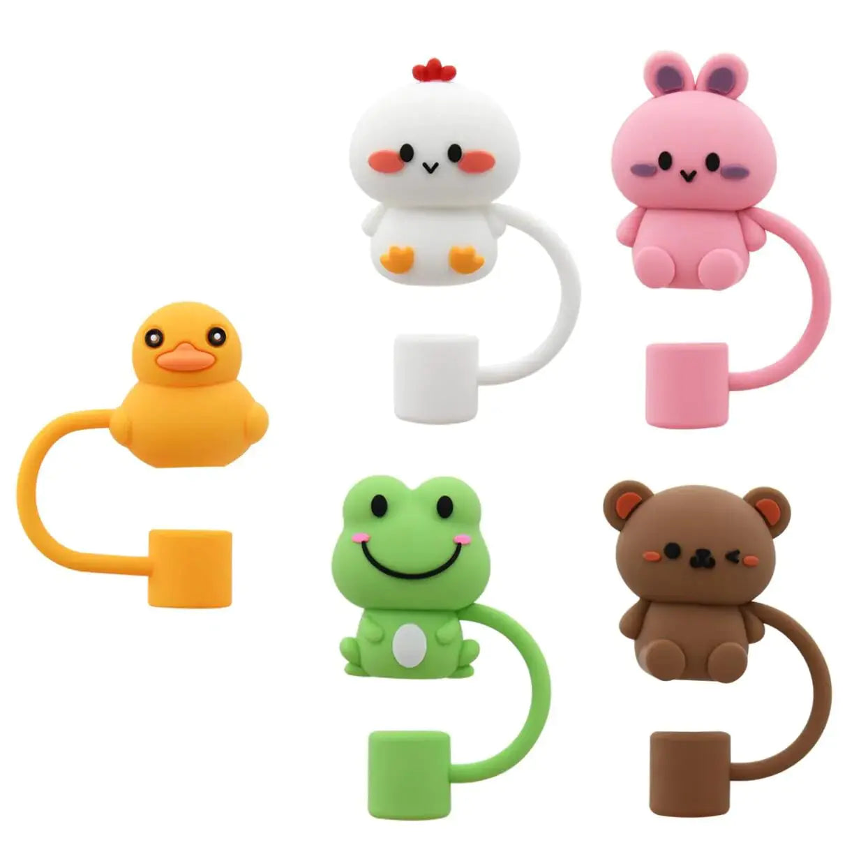 Cute Silicone Straw Cover Cap For Stanley Tumbler