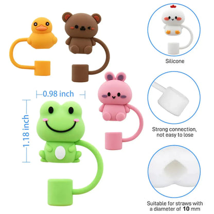 Cute Silicone Straw Cover Cap For Stanley Tumbler