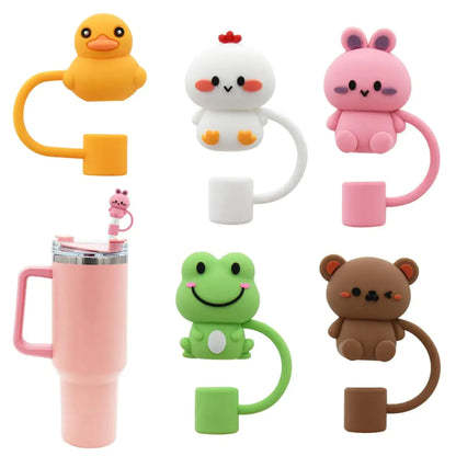 Cute Silicone Straw Cover Cap For Stanley Tumbler