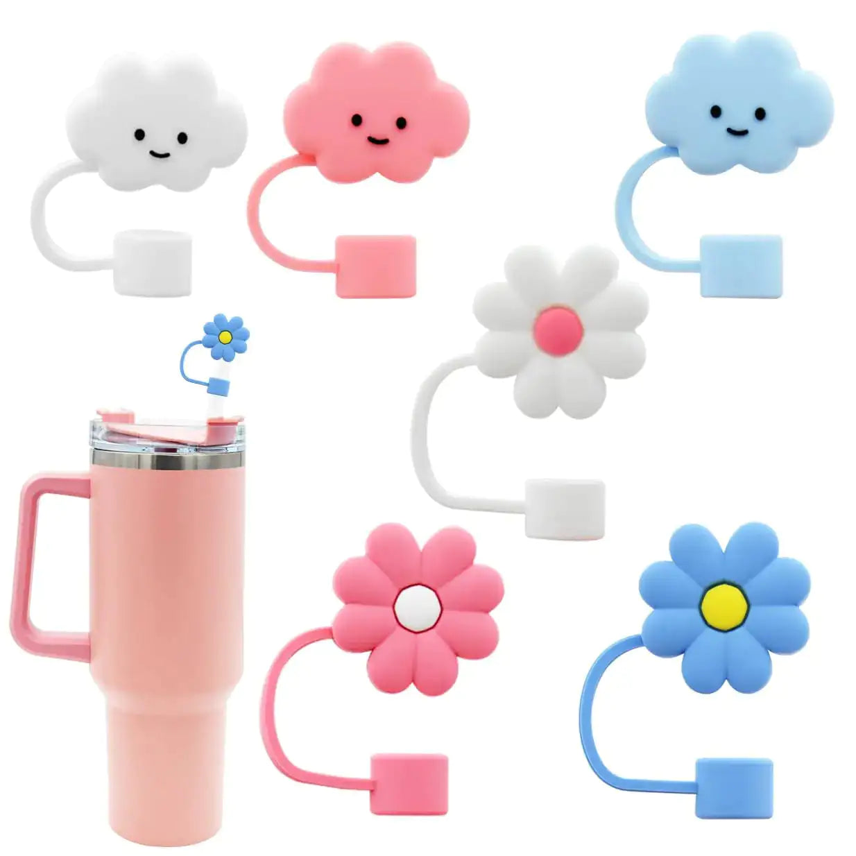 Cute Silicone Straw Cover Cap For Stanley Tumbler